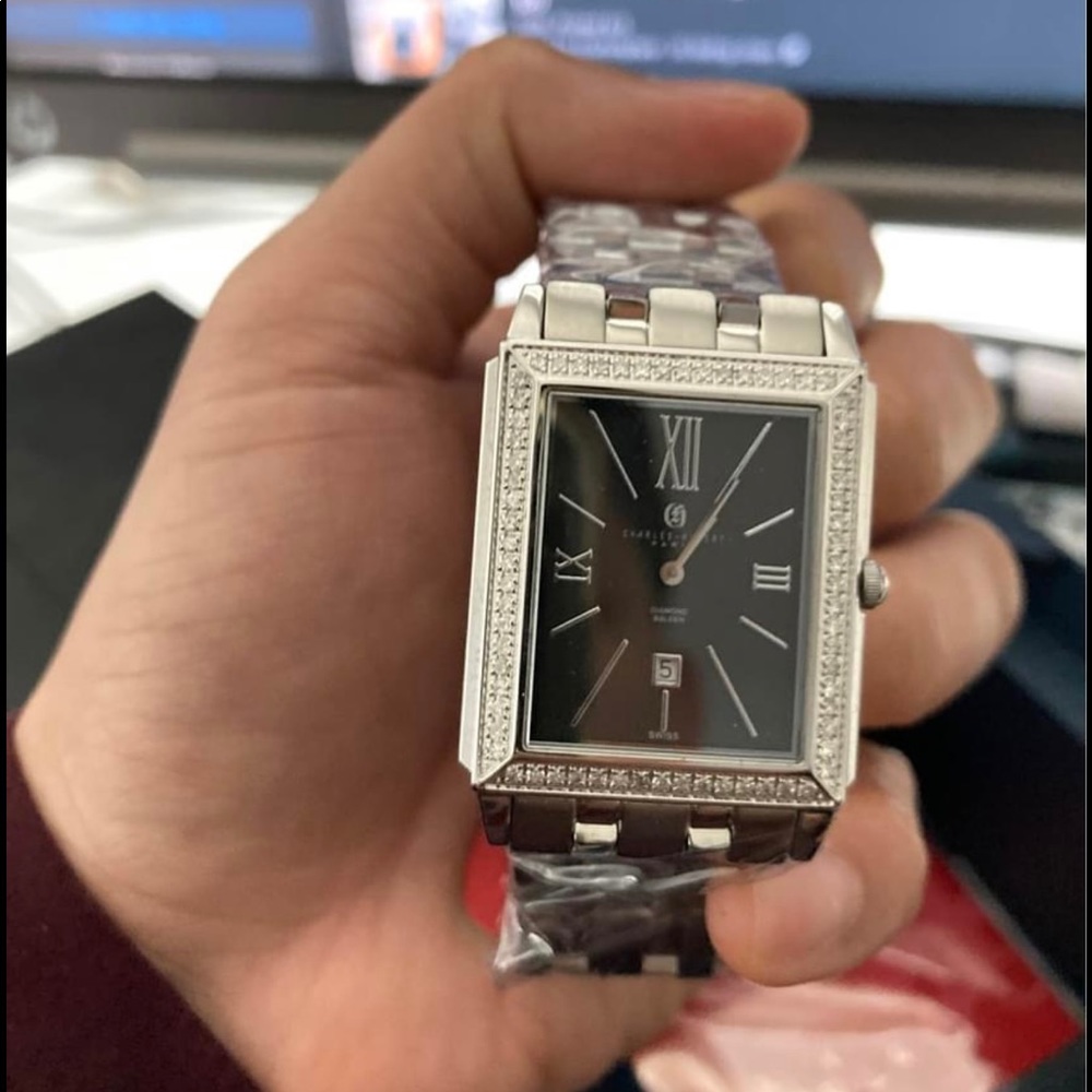 Charles Hubert Paris Watch Diamond Bezel NEW